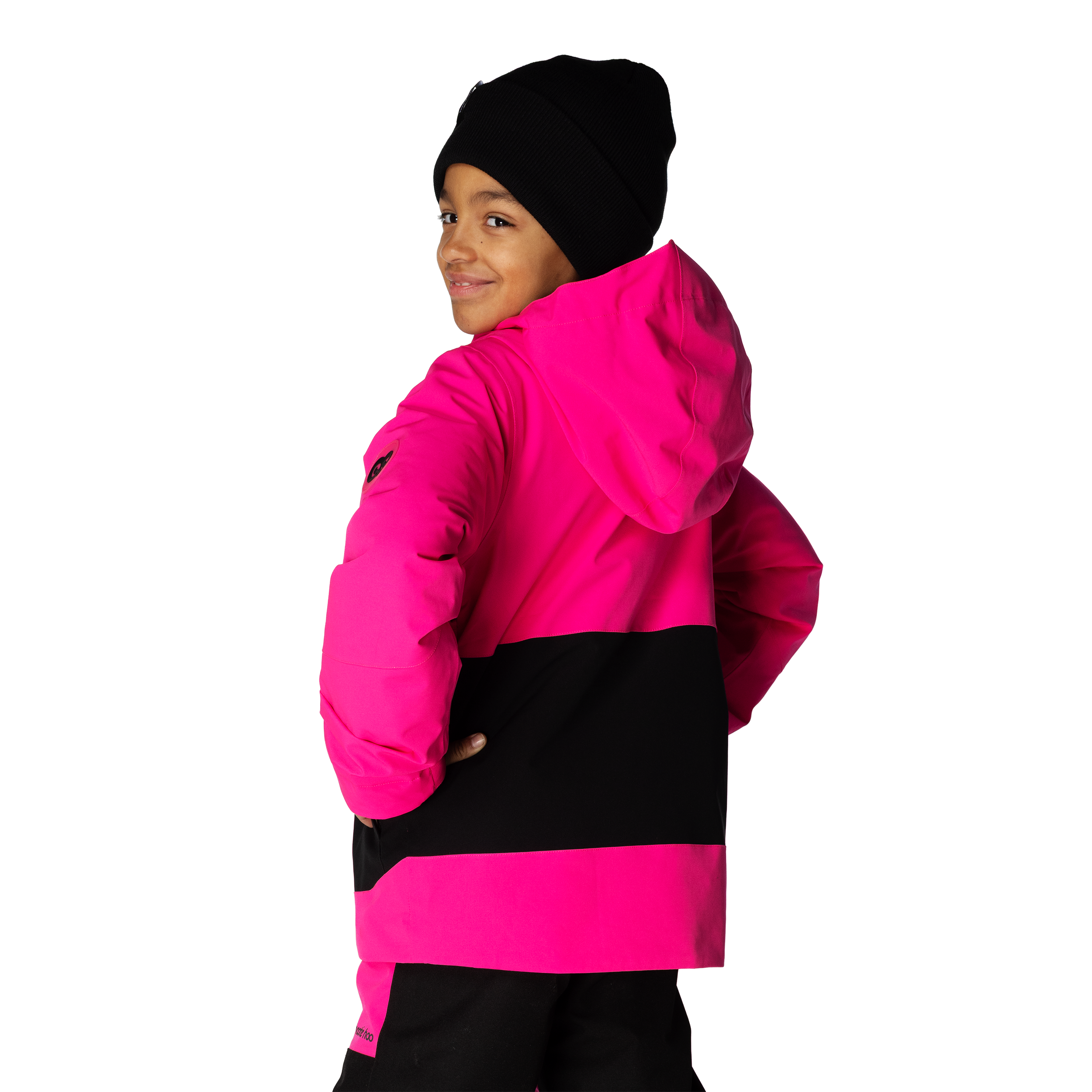 Kids Pinnakle Insulated Jacket - Hot Pink/Raven Black