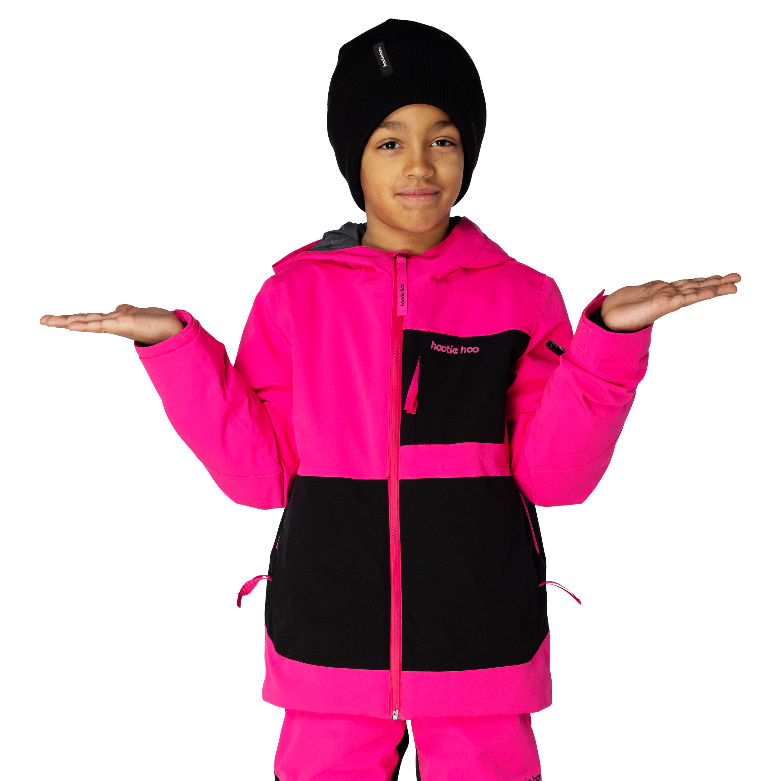 Kids Pinnakle Insulated Jacket - Hot Pink/Raven Black