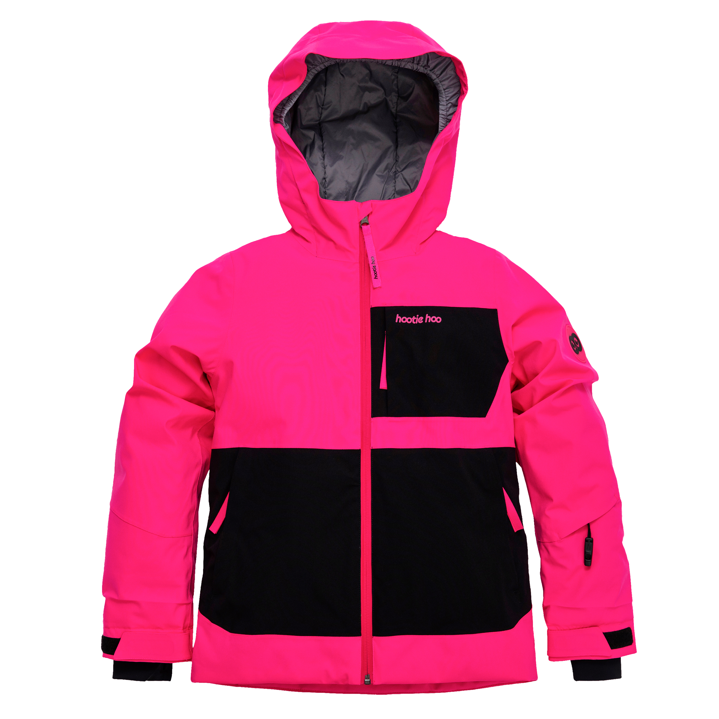 Kids Pinnakle Insulated Jacket - Hot Pink/Raven Black