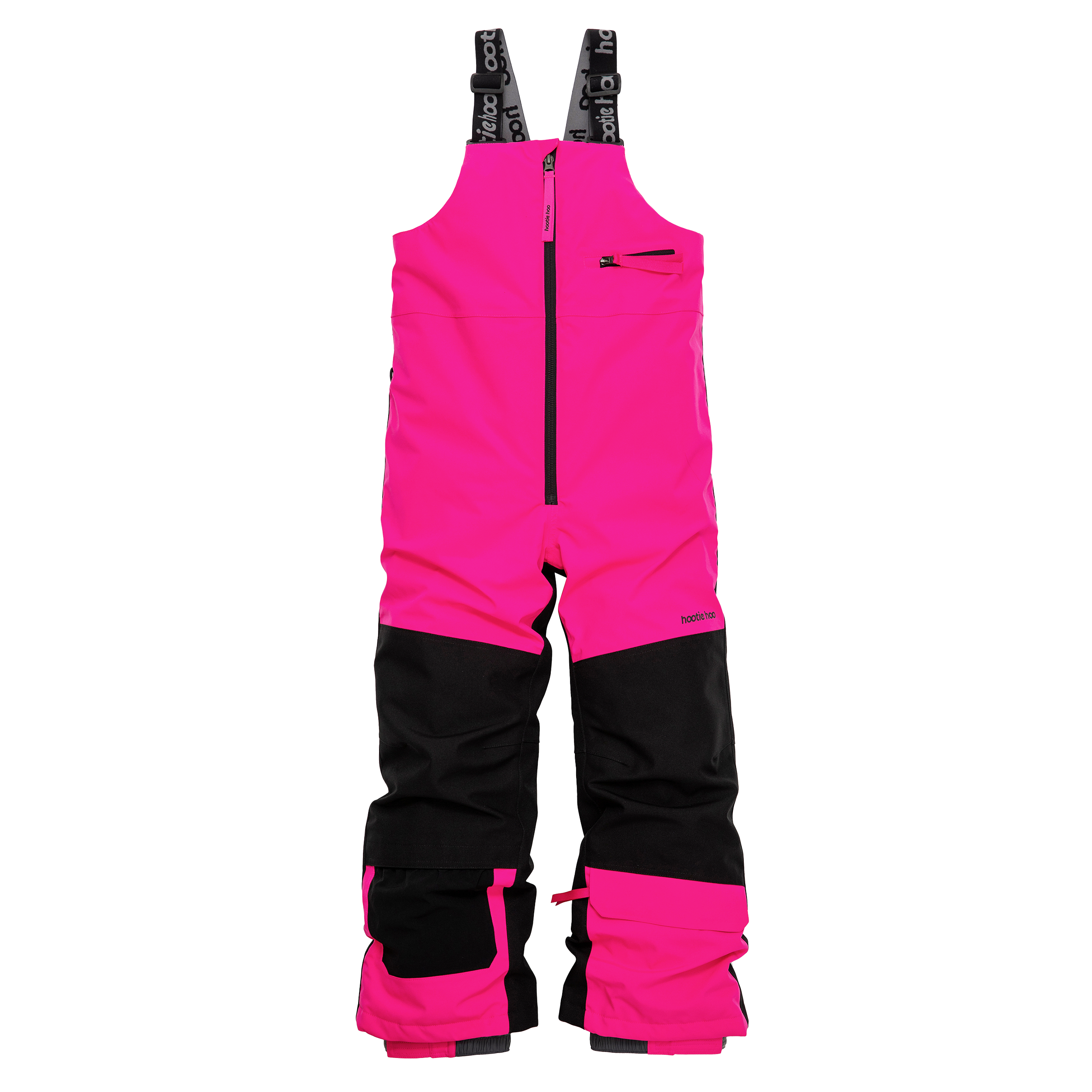 Kids Pinnakle Insulated Bib Snow Pants - Hot Pink/Raven Black