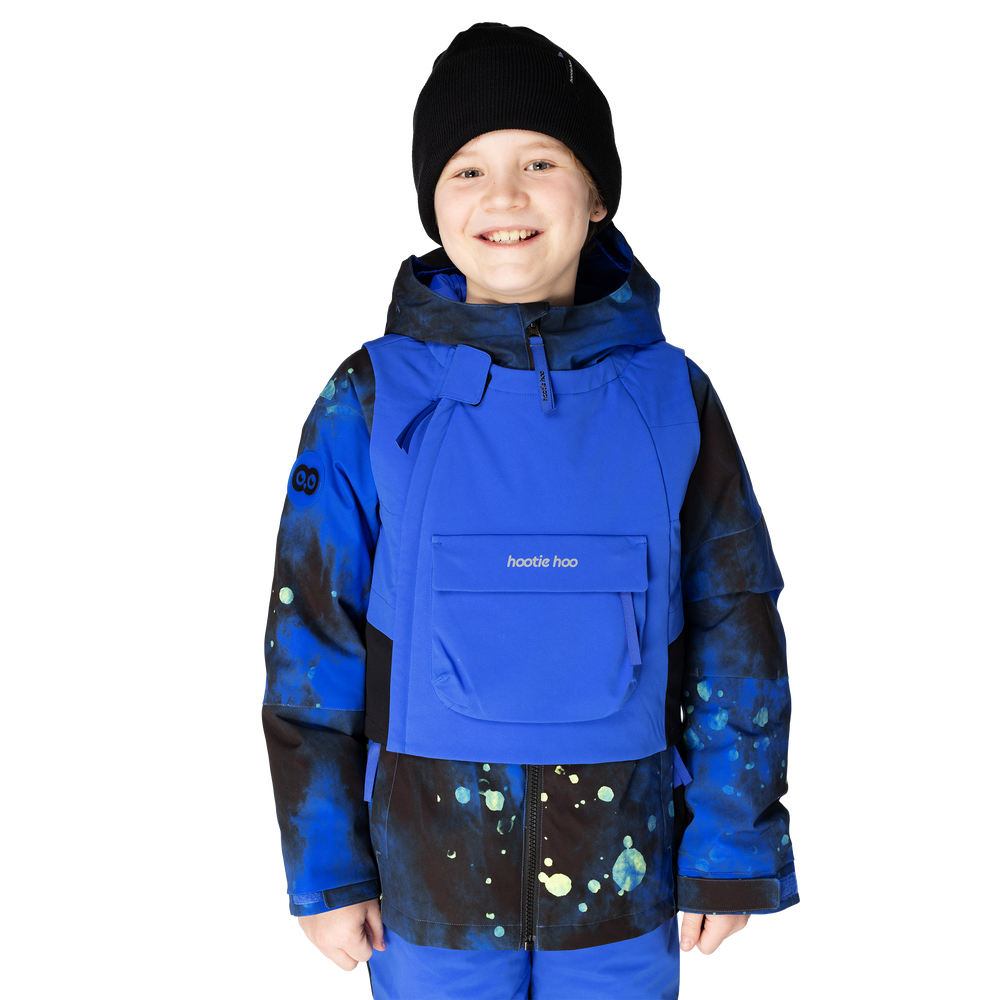 Kids Insulated Jet Vest - Vivid Blue/Raven Black