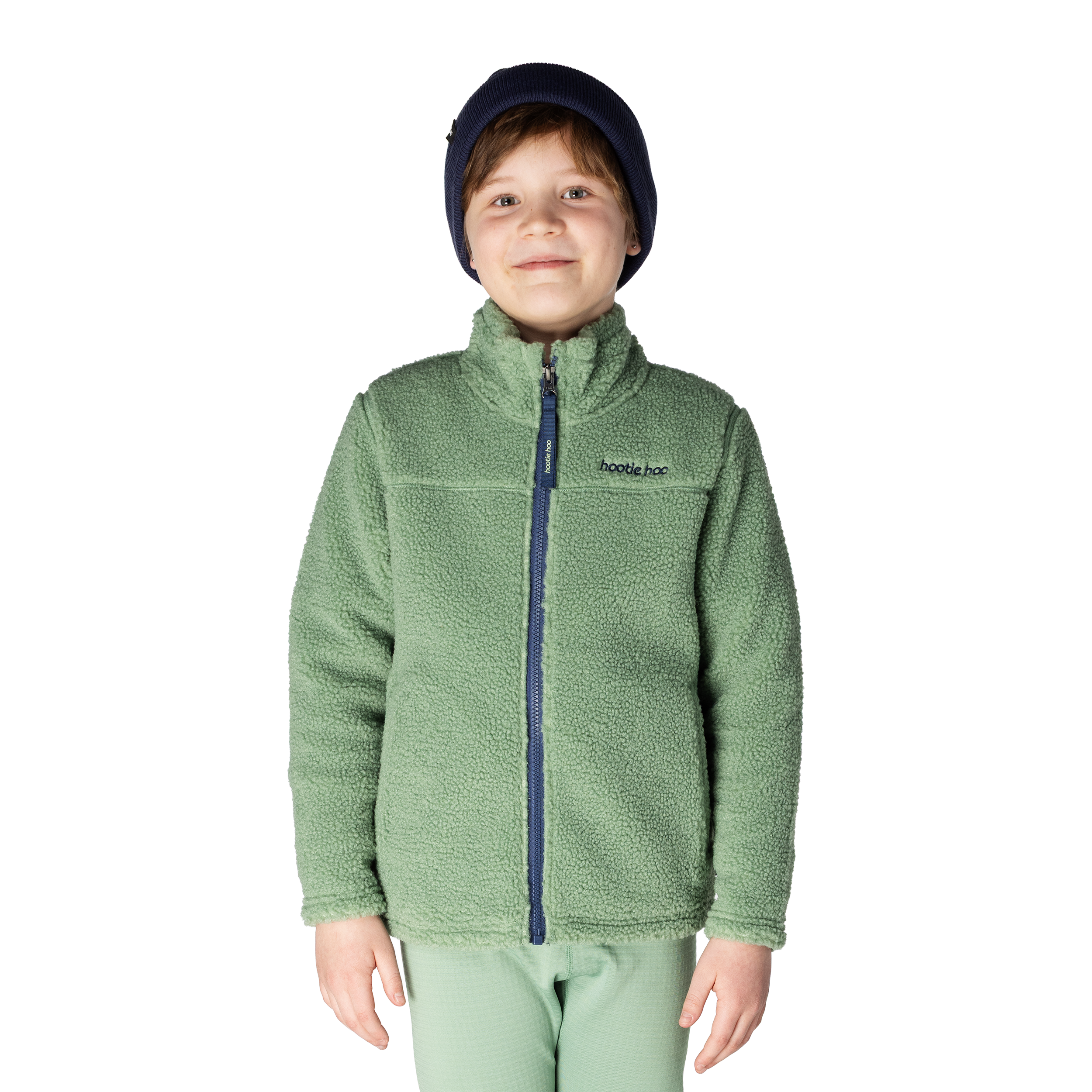 Kids Eyas Popcorn Fleece Jacket - Basil