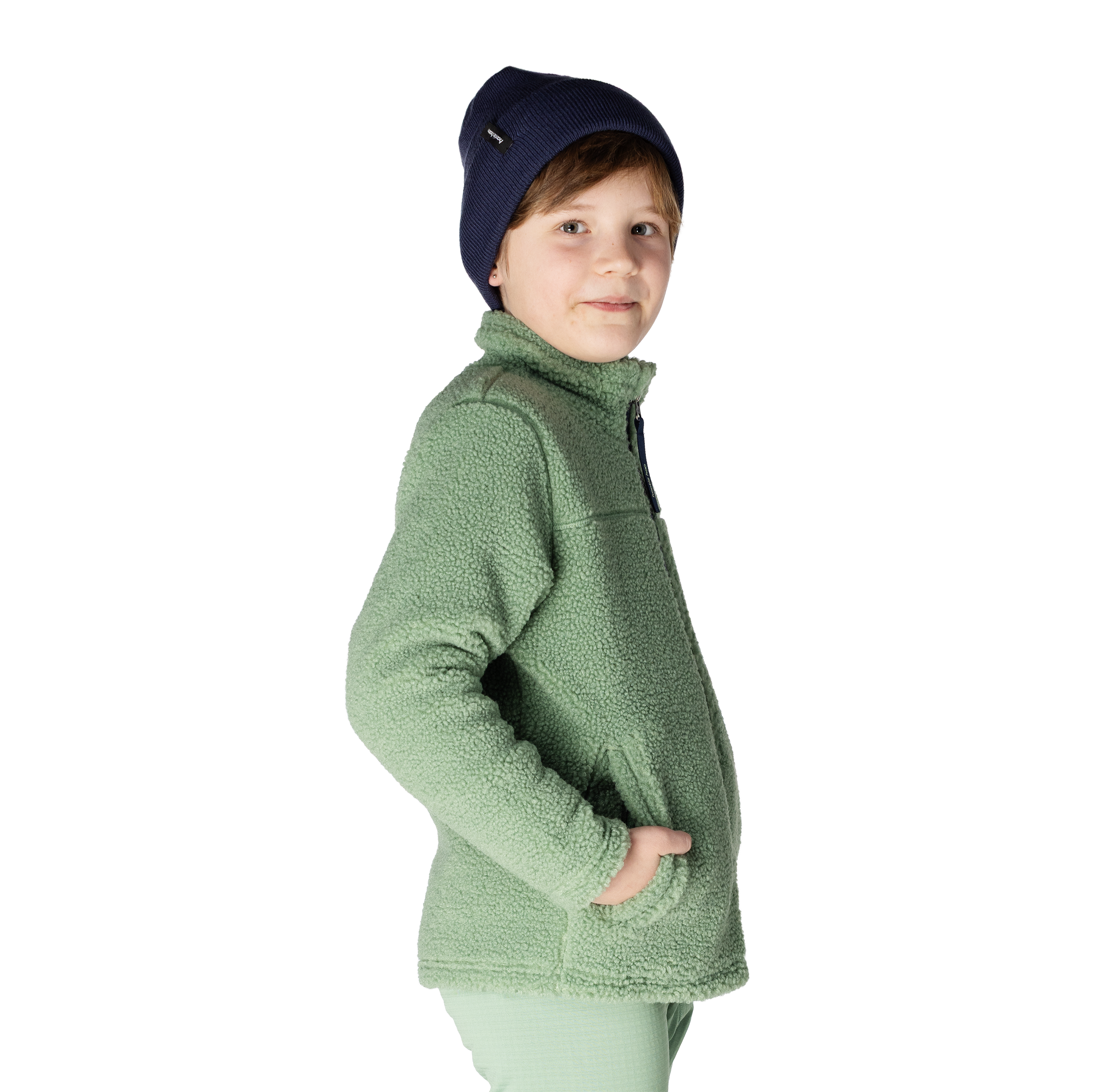 Kids Eyas Popcorn Fleece Jacket - Basil
