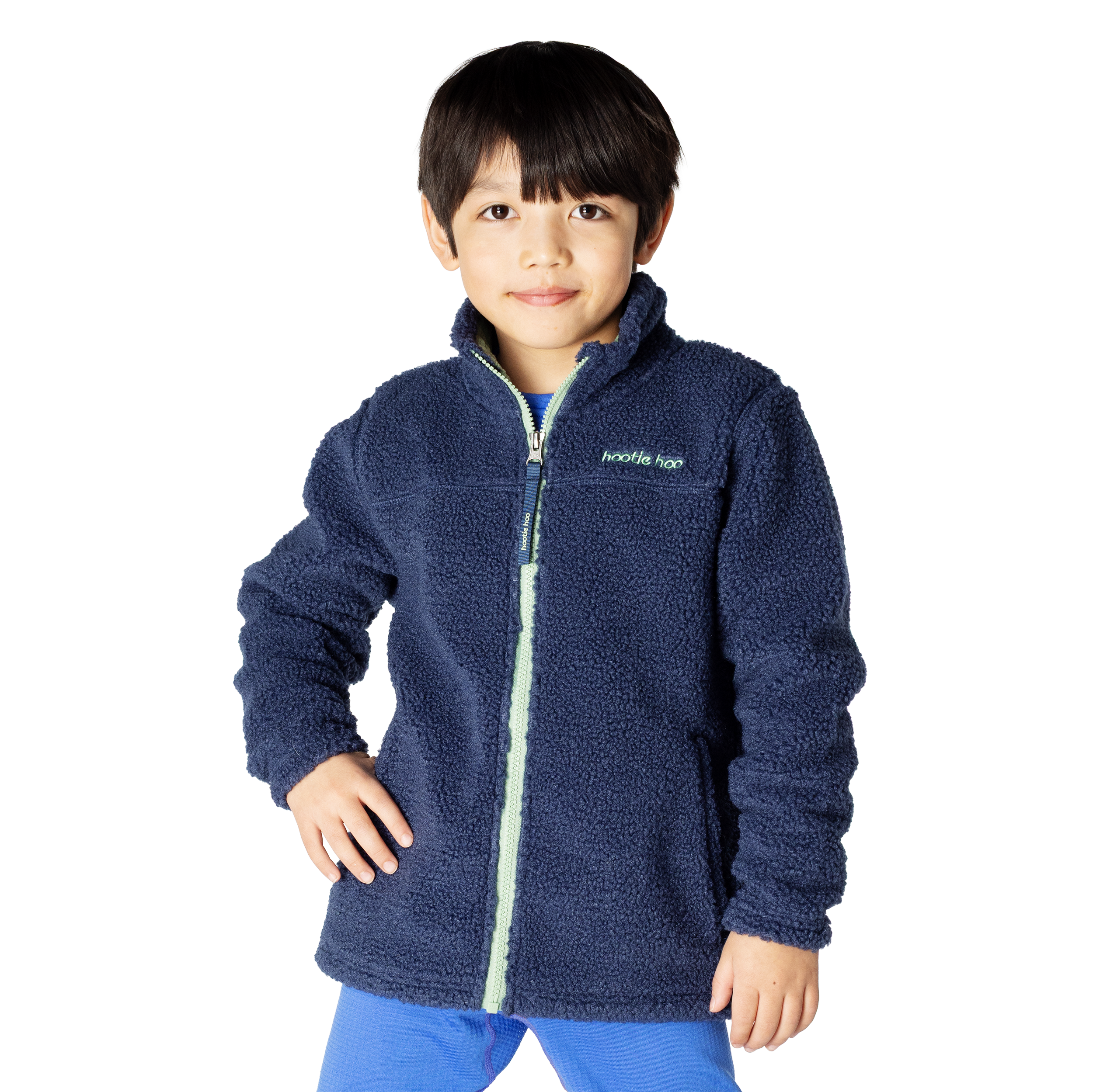 Kids Eyas Popcorn Fleece Jacket - Sea Blue