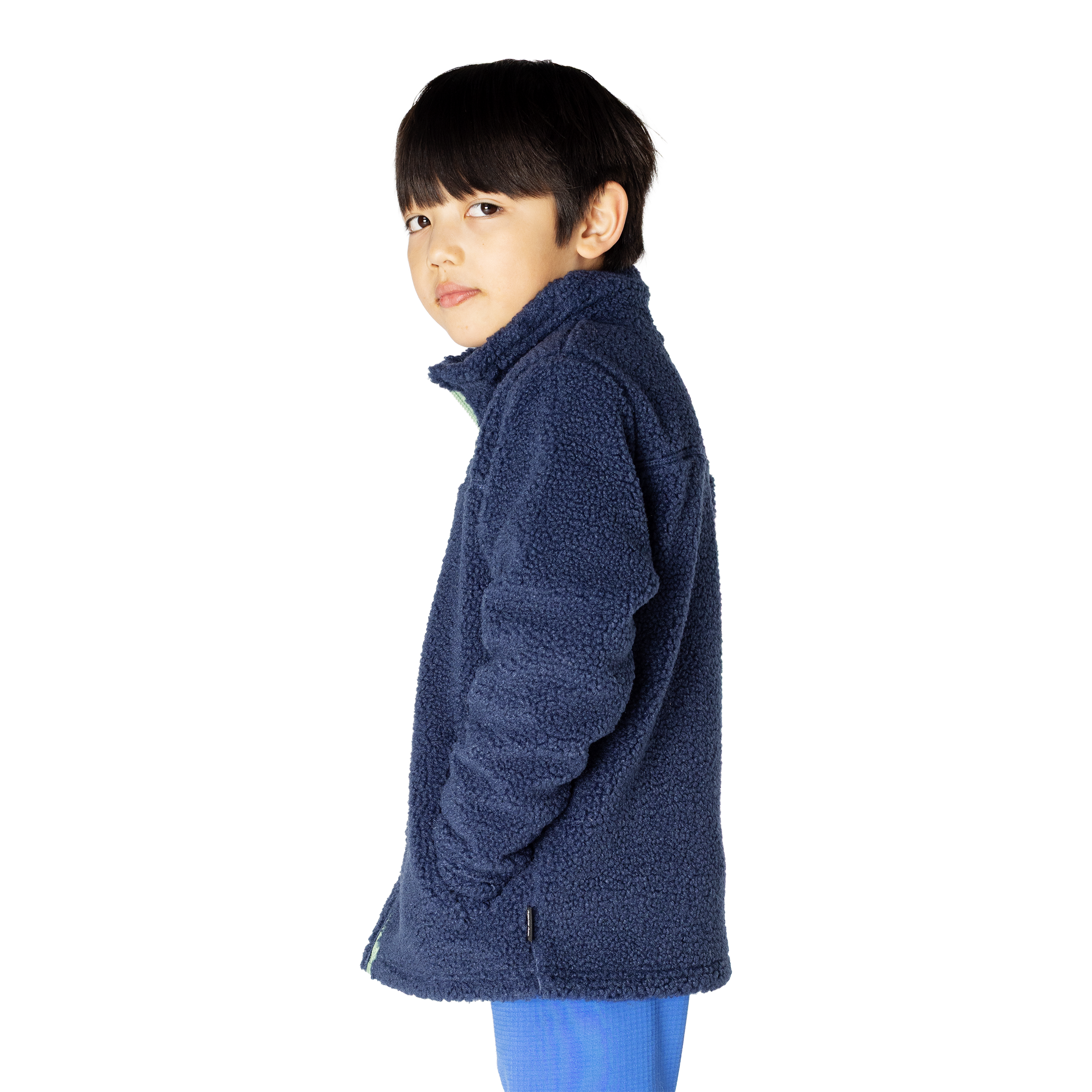 Kids Eyas Popcorn Fleece Jacket - Sea Blue