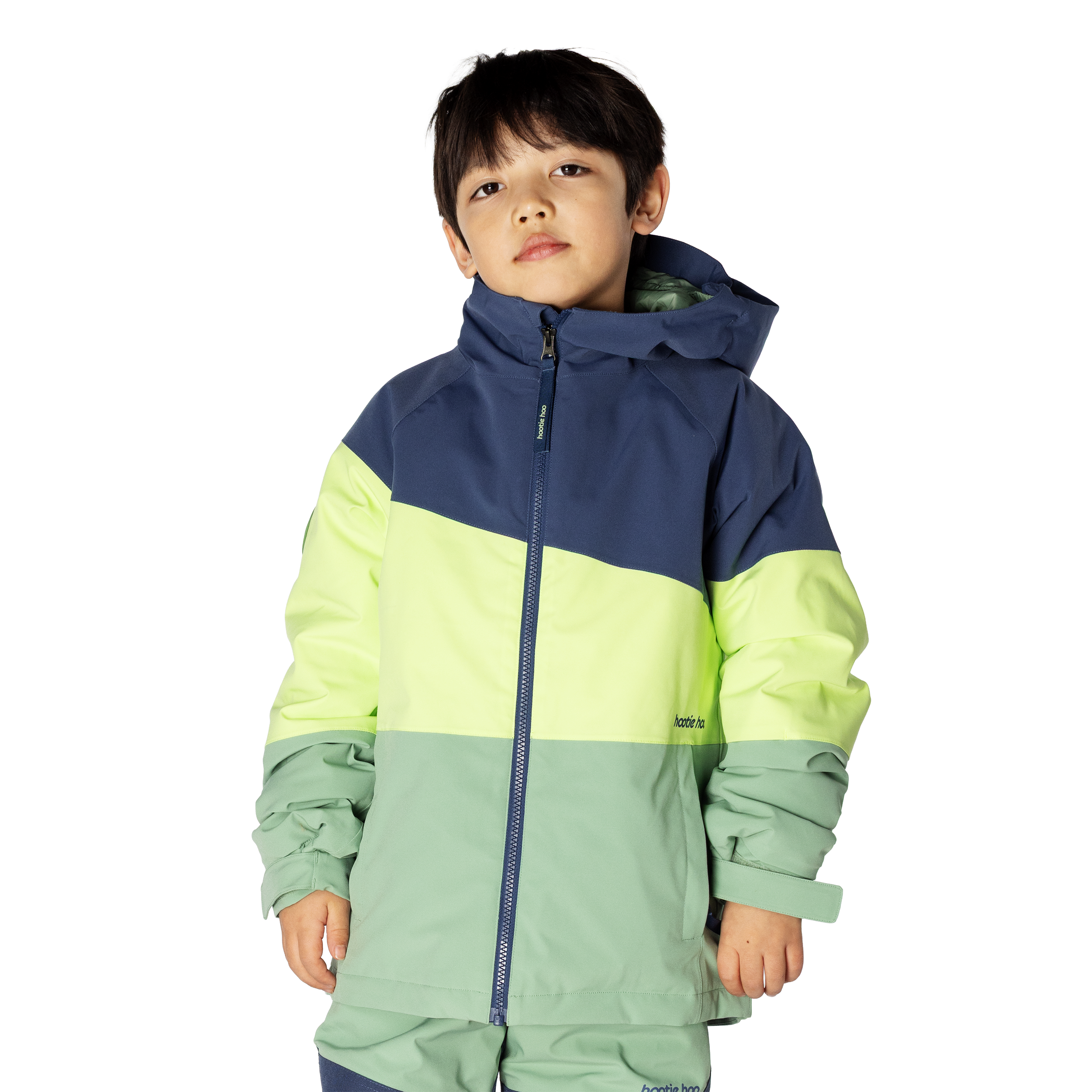 Kids Spruce Insulated Jacket - Sea Blue/Lime/Basil