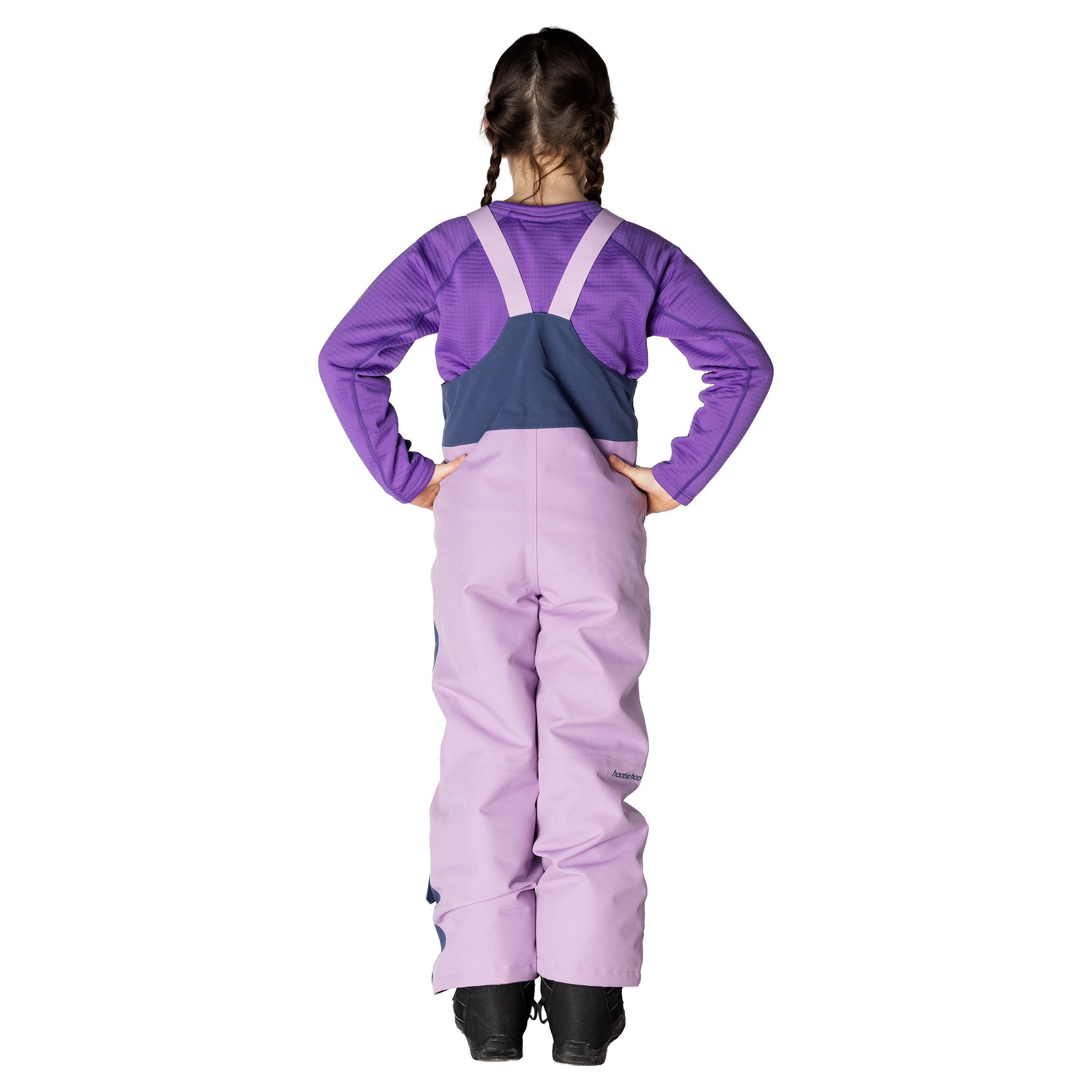 Kids Pinnakle Insulated Bib Snow Pants - Sea Blue/Lavender