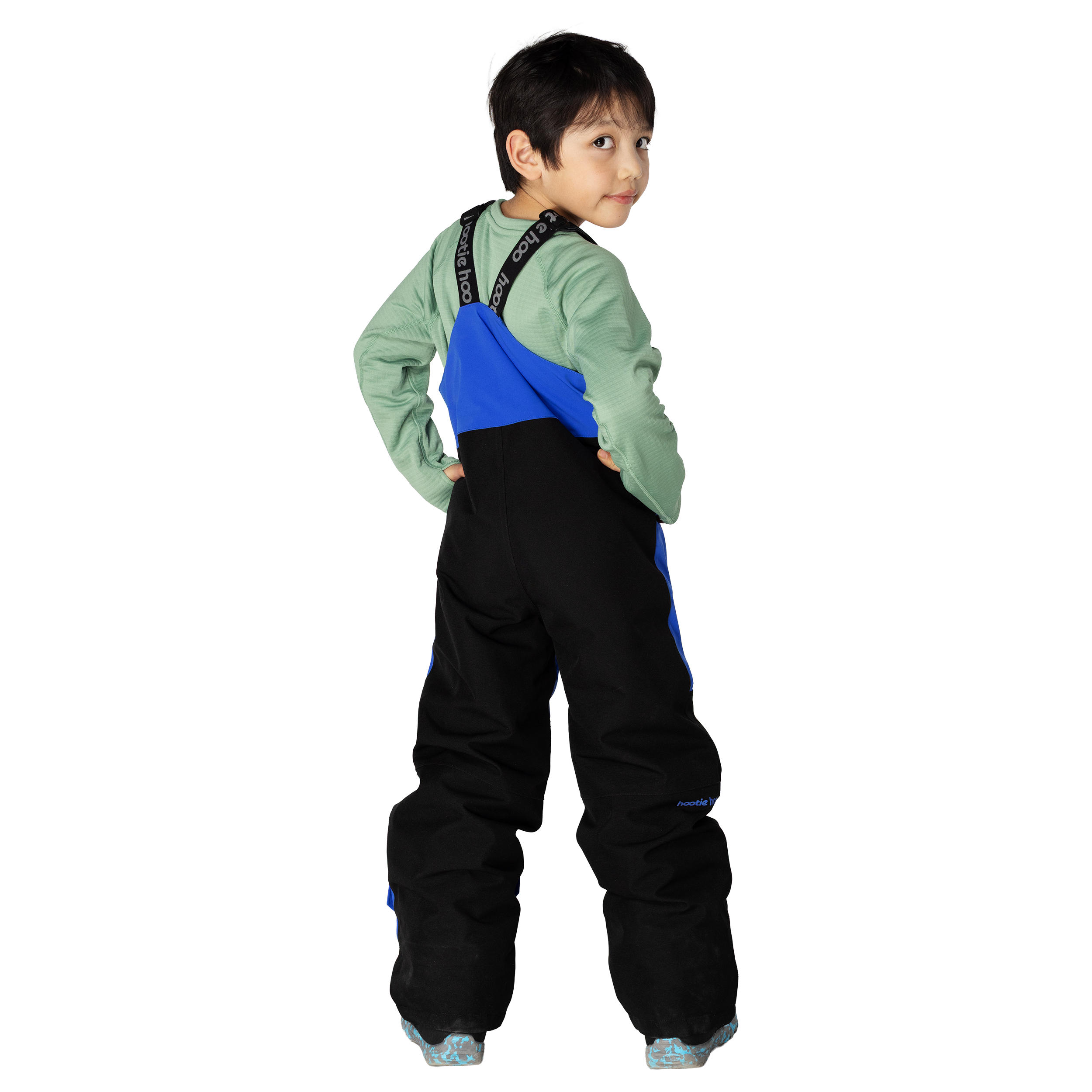 Kids Pinnakle Insulated Bib Snow Pants - Vivid Blue/Raven Black
