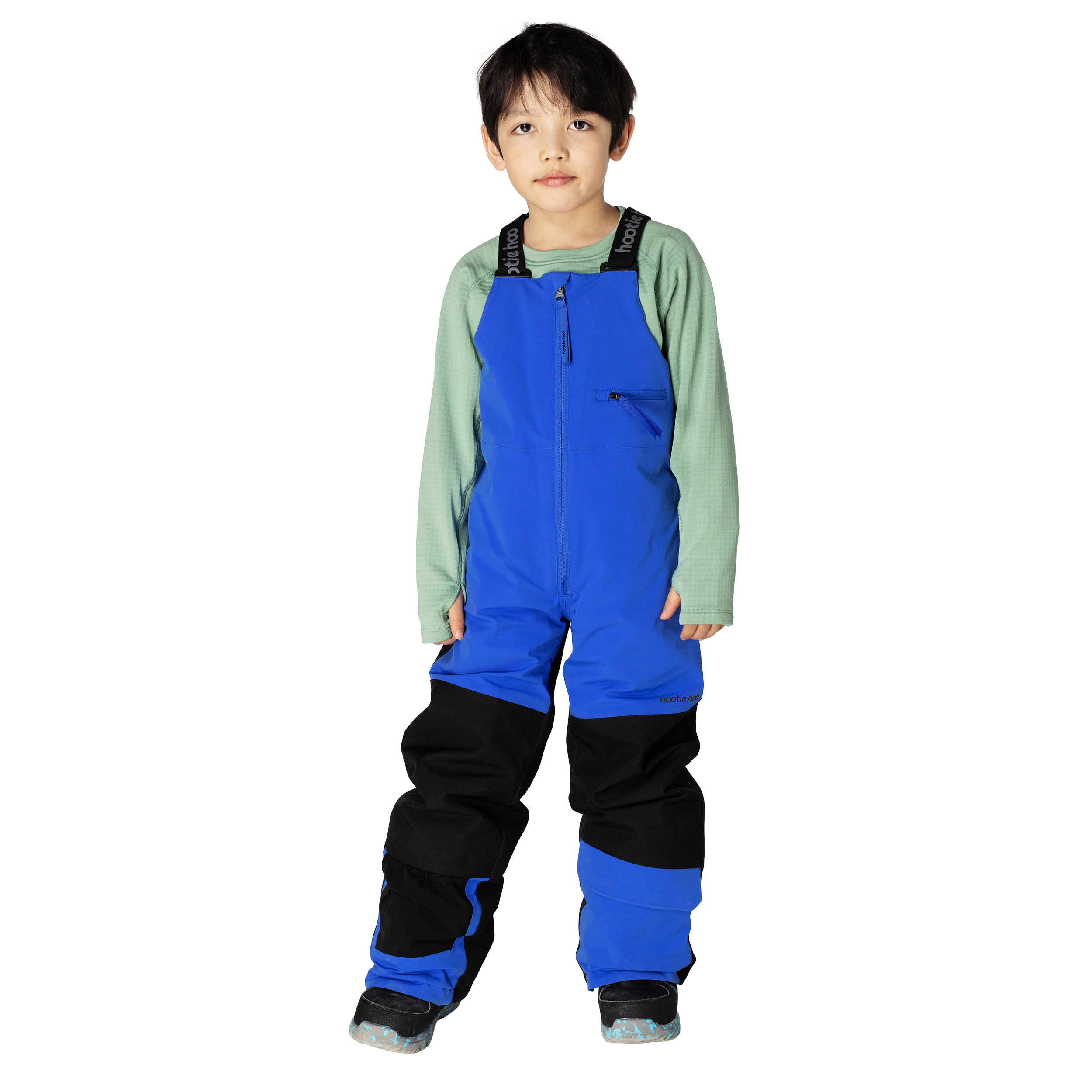 Kids Pinnakle Insulated Bib Snow Pants - Vivid Blue/Raven Black