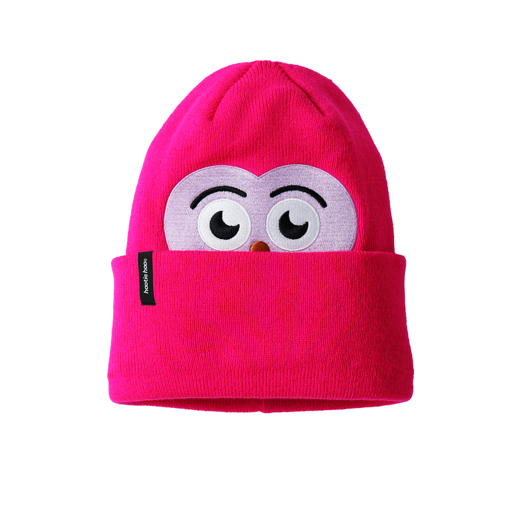 Kids Owlet Beanie - Hot Pink
