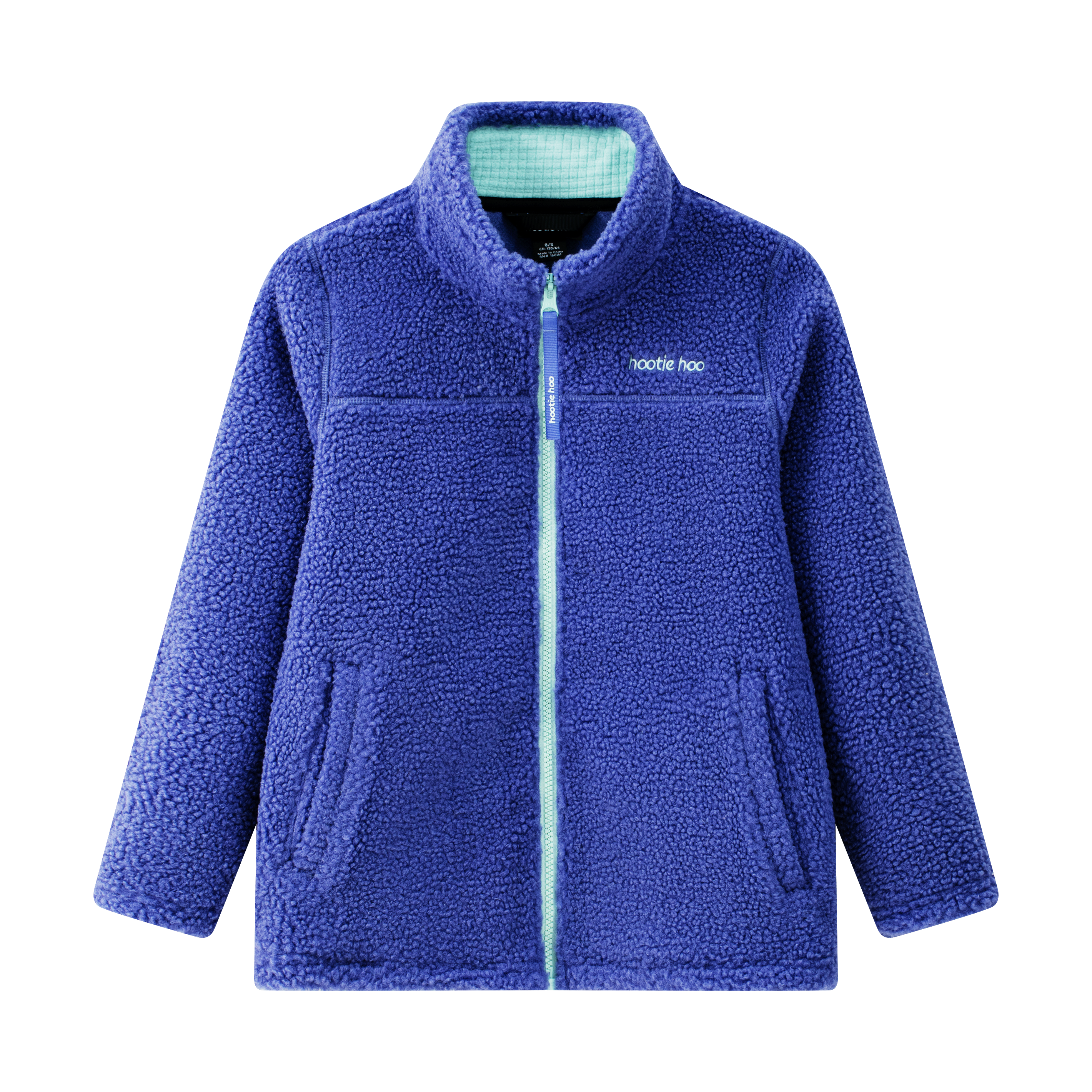 Kids Eyas Popcorn Fleece Jacket - Sea Blue