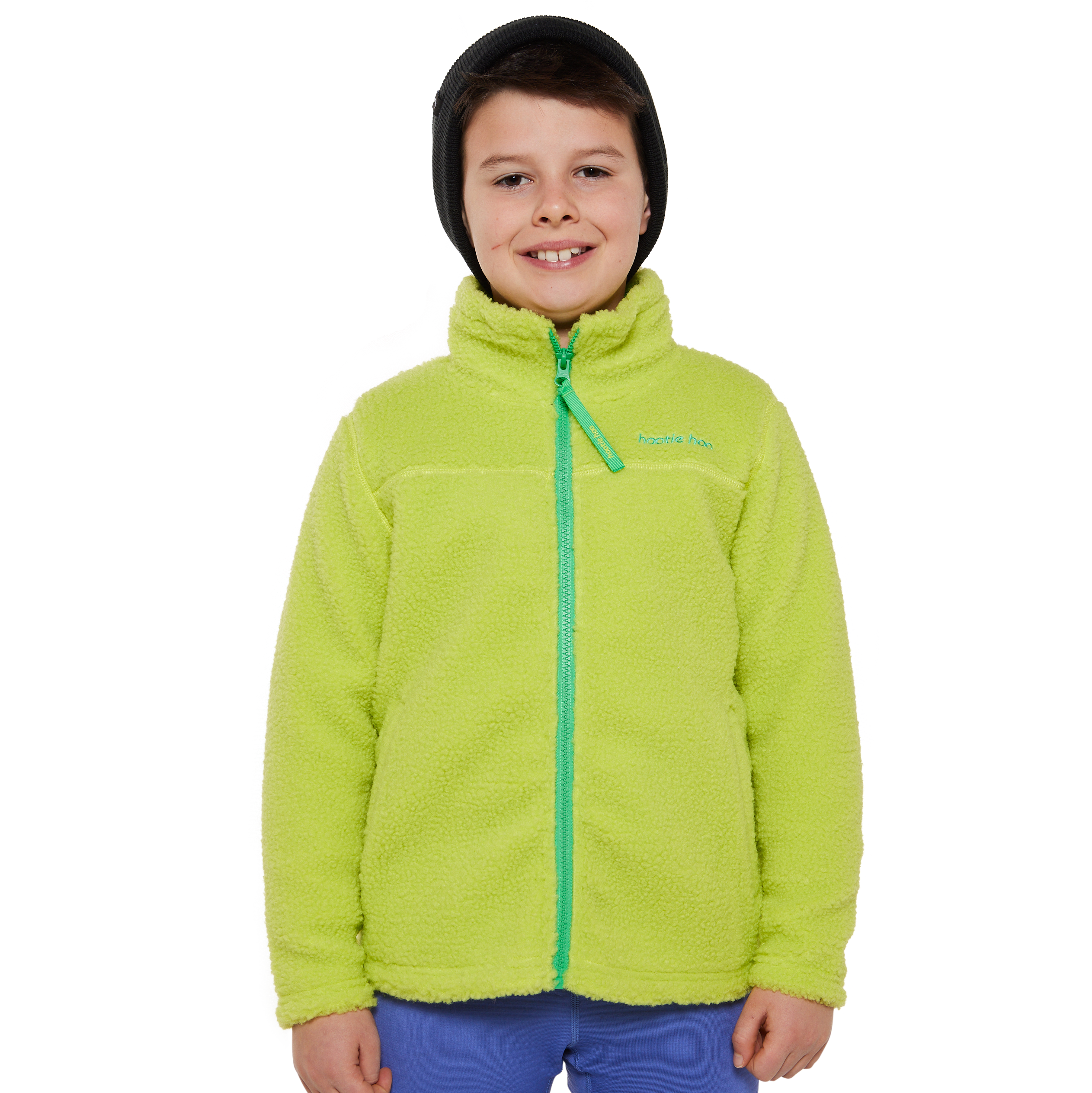 Kids Eyas Popcorn Fleece Jacket - Lime Punch