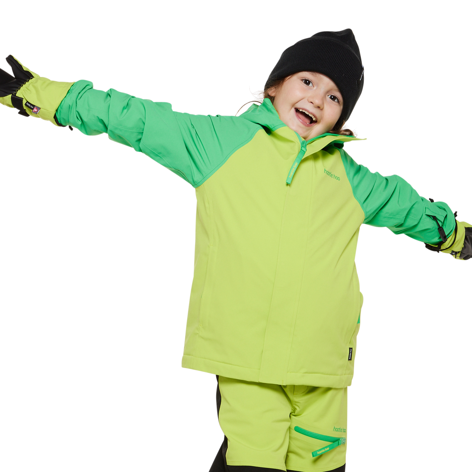 Kids Hayden Insulated Jacket - Toucan Green/Lime Punch
