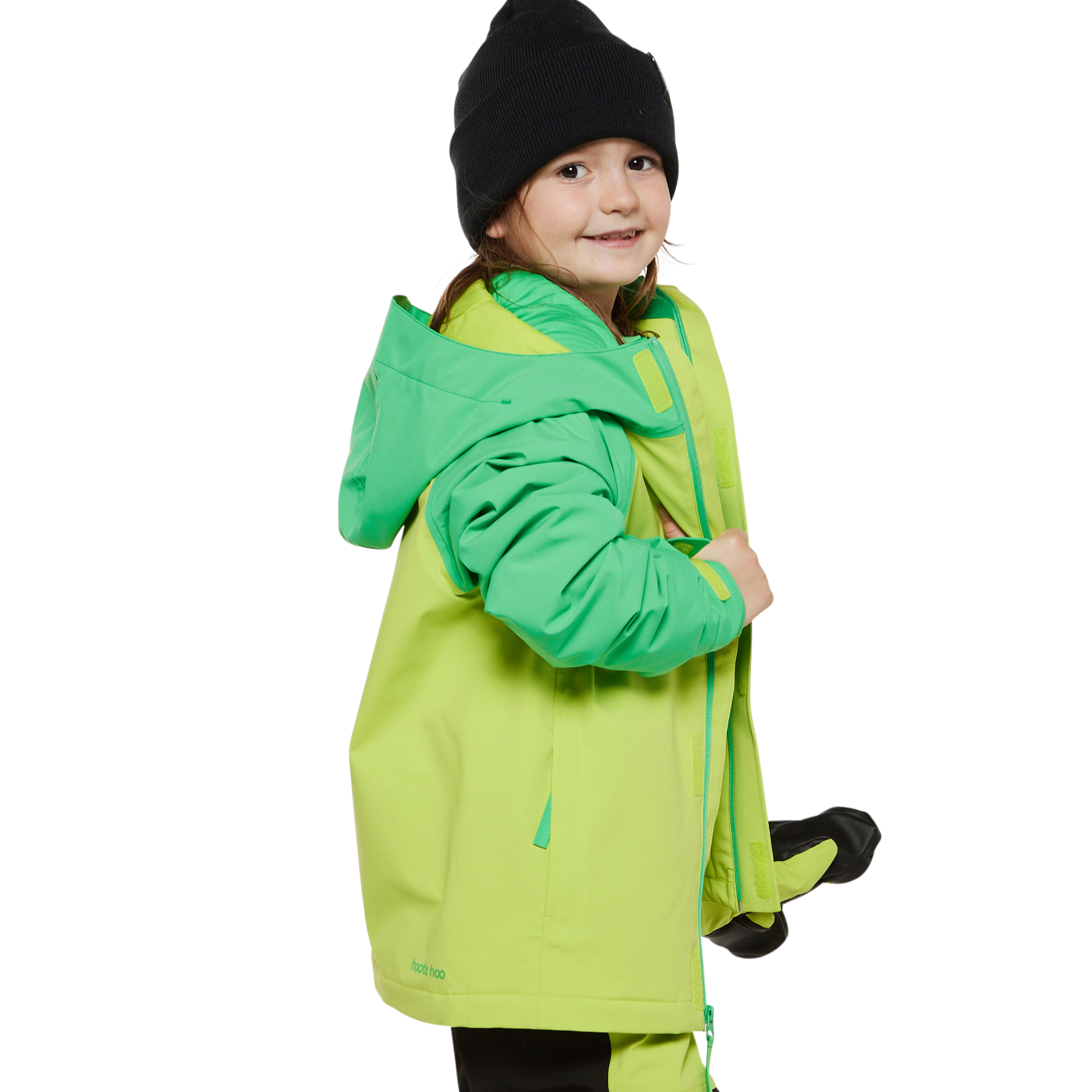 Kids Hayden Insulated Jacket - Toucan Green/Lime Punch