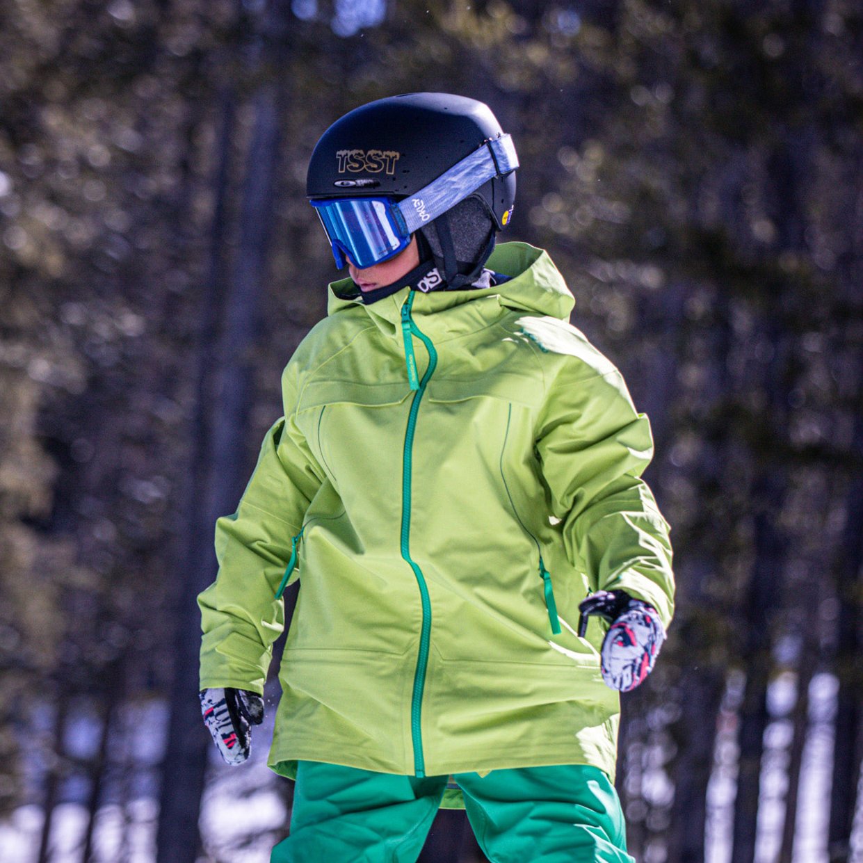 Kids Tiptop 3L Shell Jacket - Lime Punch