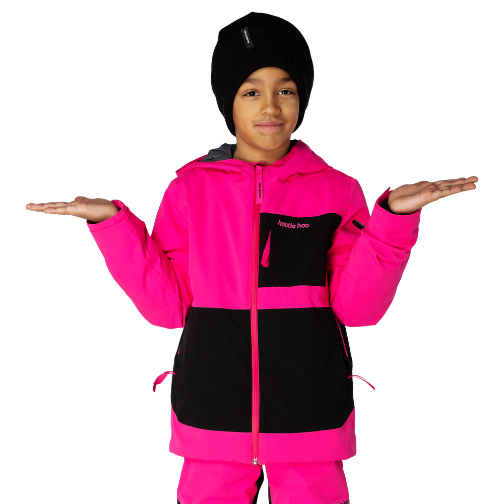 Kids Pinnakle Insulated Jacket - Hot Pink/Raven Black