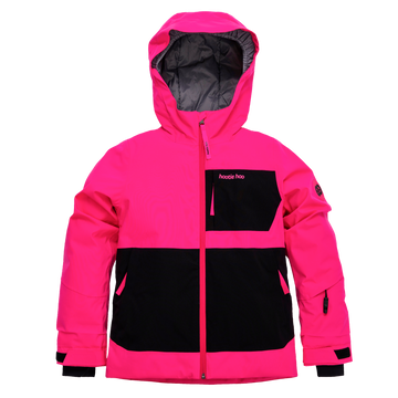 Kids Pinnakle Insulated Jacket - Hot Pink/Raven Black