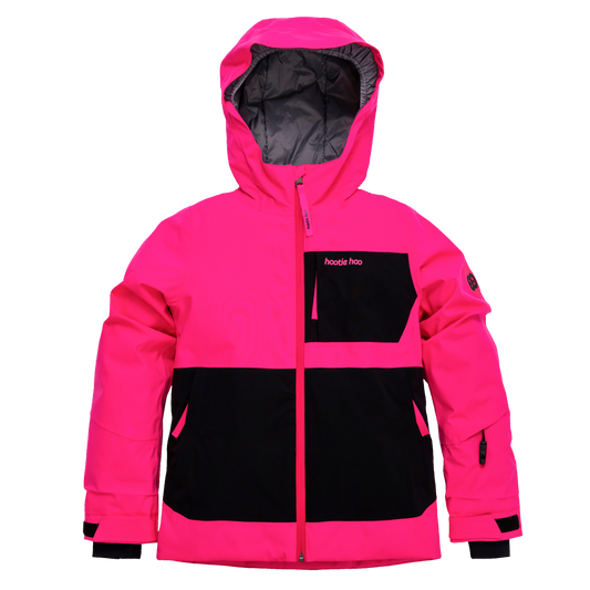 Kids Pinnakle Insulated Jacket - Hot Pink/Raven Black