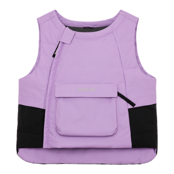 Kids Insulated Jet Vest - Lavender/Raven Black