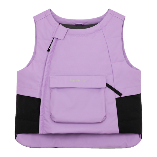 Kids Insulated Jet Vest - Lavender/Raven Black