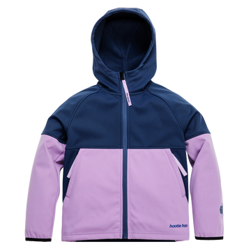 Kids Brighton Bonded Fleece Jacket - Sea Blue/Lavender