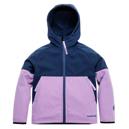 Kids Brighton Bonded Fleece Jacket - Sea Blue/Lavender