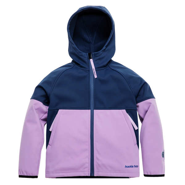 Kids Brighton Bonded Fleece Jacket - Sea Blue/Lavender | Cozy