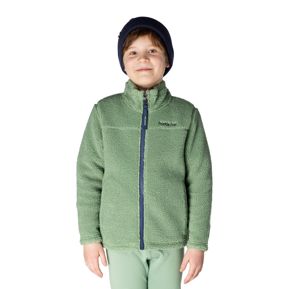 Kids Eyas Popcorn Fleece Jacket - Basil