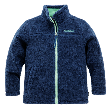 Kids Eyas Popcorn Fleece Jacket - Sea Blue