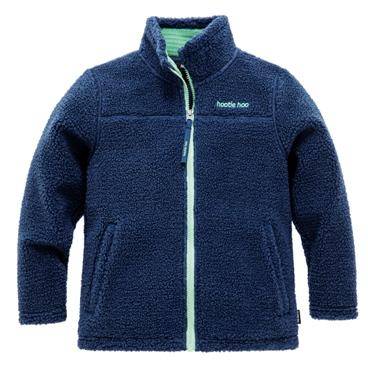 Kids Eyas Popcorn Fleece Jacket - Sea Blue