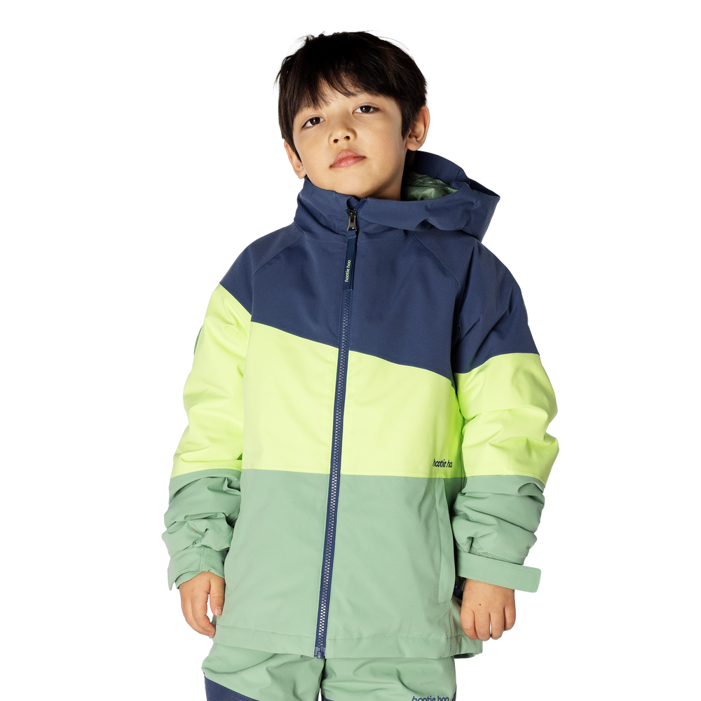 Kids Spruce Insulated Jacket - Sea Blue/Lime/Basil