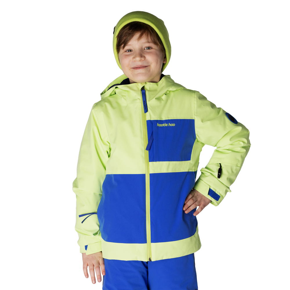 Kids Pinnakle Insulated Jacket - Lime/Vivid Blue