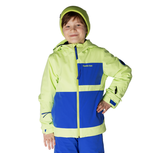Kids Pinnakle Insulated Jacket - Lime/Vivid Blue