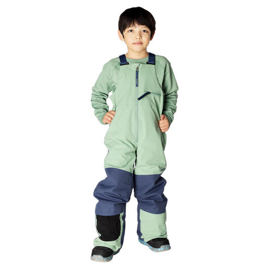 Kids Pinnakle Insulated Bib Snow Pants - Basil/Sea Blue