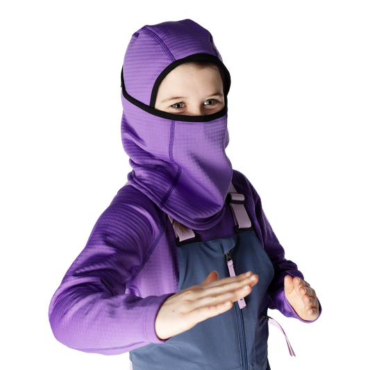 Kids Torrent Fleece Balaclava - Grape