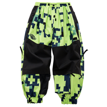 Kids Steeze 2L Shell Pants - Lime Block Camo