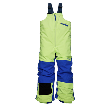 Kids Pinnakle Insulated Bib Snow Pants - Lime/Vivid Blue