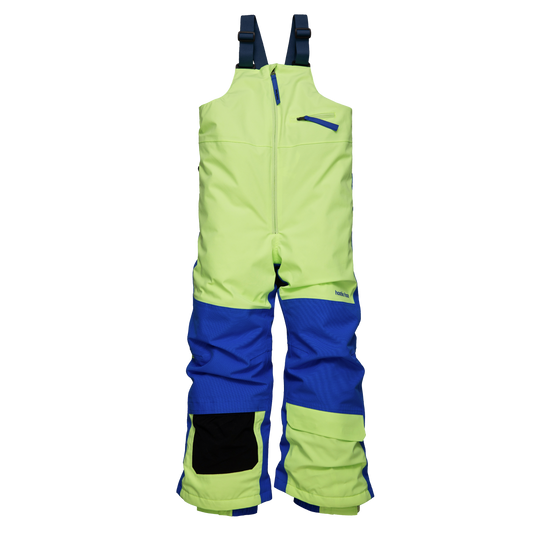 Kids Pinnakle Insulated Bib Snow Pants - Lime/Vivid Blue