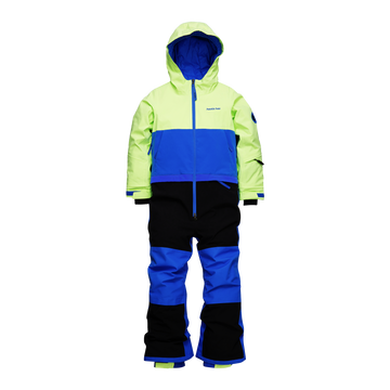 Kids Vista Insulated Snowsuit - Lime/Vivid Blue/Raven Black
