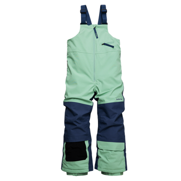 Kids Pinnakle Insulated Bib Snow Pants - Basil/Sea Blue