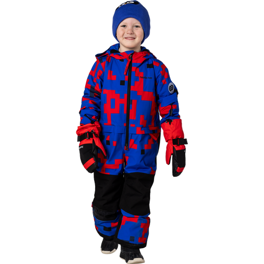 Kids Vista Insulated Snowsuit - Vivid Blue Block Camo