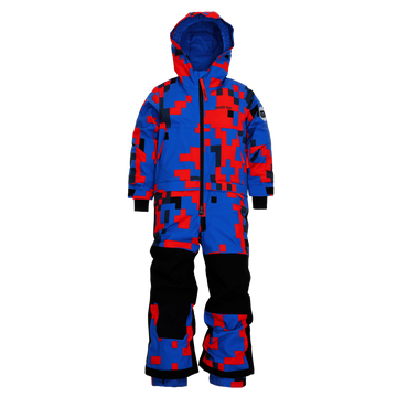 Kids Vista Insulated Snowsuit - Vivid Blue Block Camo