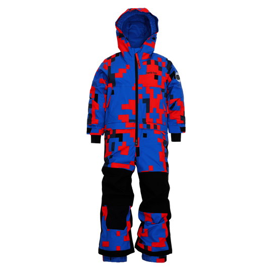Kids Vista Insulated Snowsuit - Vivid Blue Block Camo
