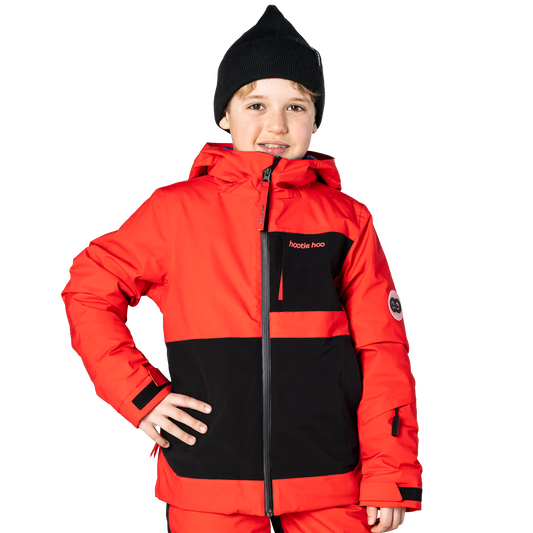 Kids Pinnakle Insulated Jacket - True Red/Raven Black