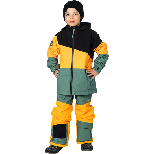 Kids Spruce Insulated Jacket - Raven Black/Marigold/Cedar
