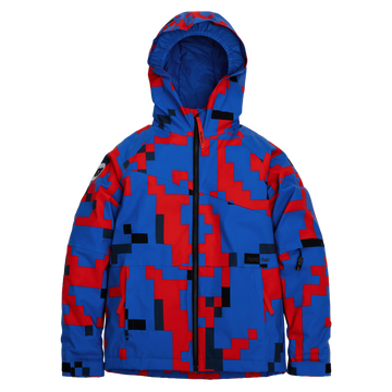 Kids Spruce Insulated Jacket - Vivid Blue Block Camo