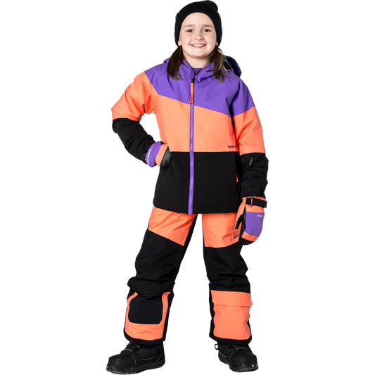 Kids Spruce Insulated Jacket - Grape/Coral/Raven Black