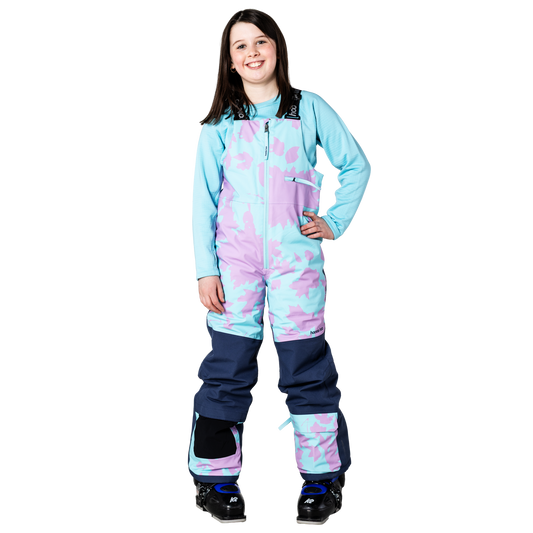 Kids Pinnakle Insulated Bib Snow Pants - Cyanotype