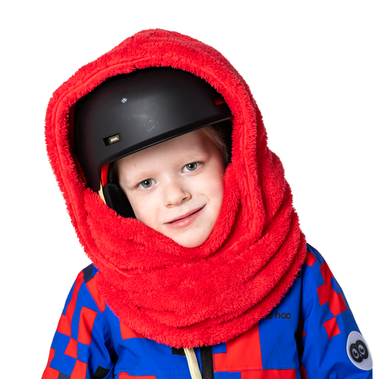 Kids Kozy Fleece Hood - True Red