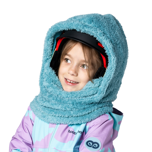 Kids Kozy Fleece Hood - Turquoise